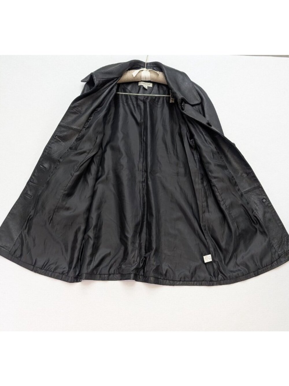 Coldwater Creek Women's Leather Jacket Coat Size M Black - Picture 8 of 11